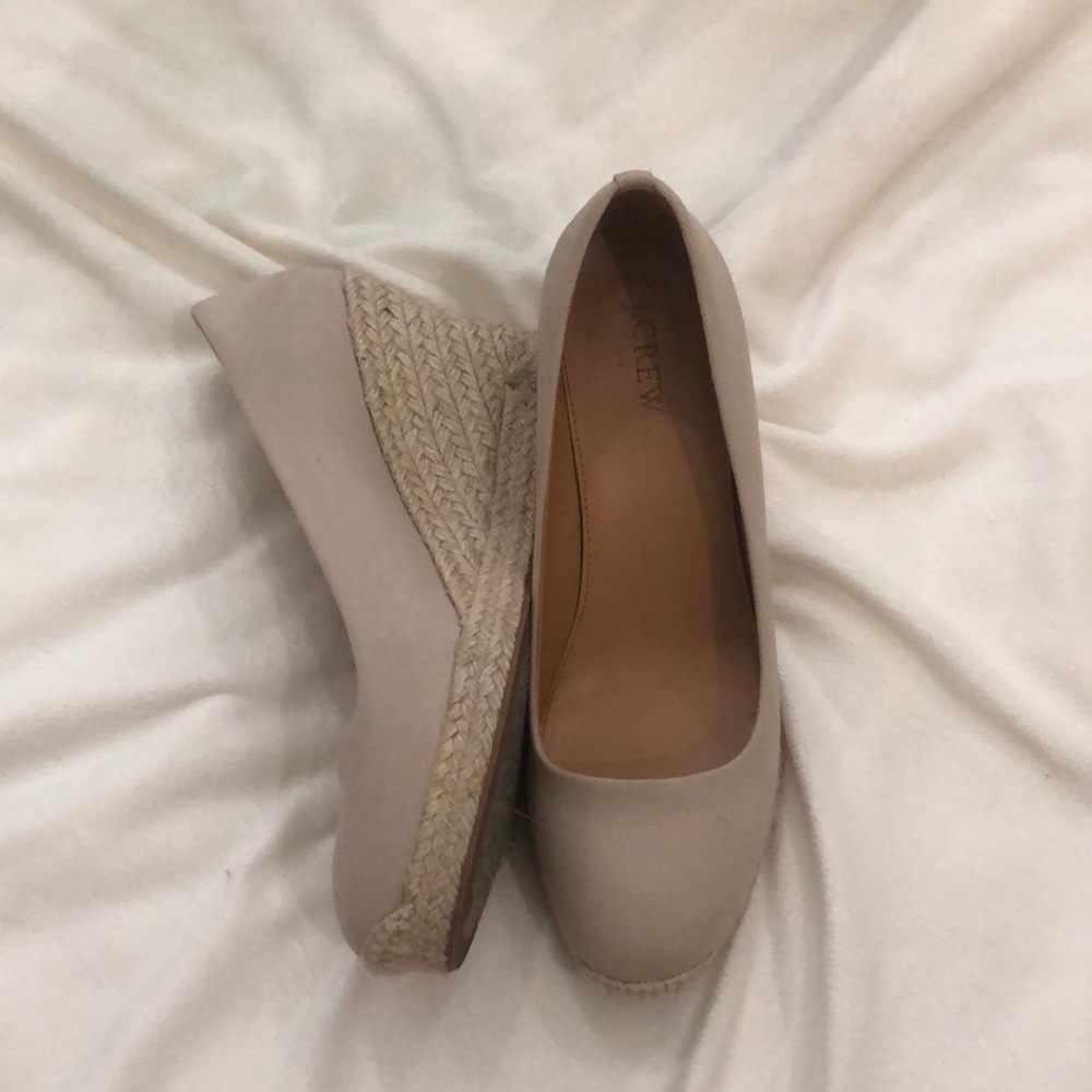 J Crew espadrille wedges size 8